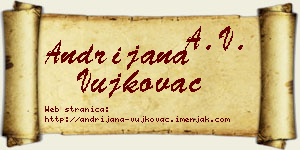 Andrijana Vujkovac vizit kartica
